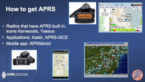 Slide depicting how to get APRS