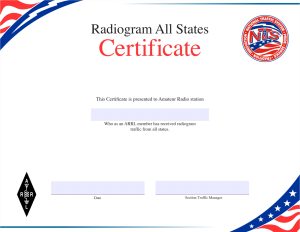 Radiogram All States Certificate